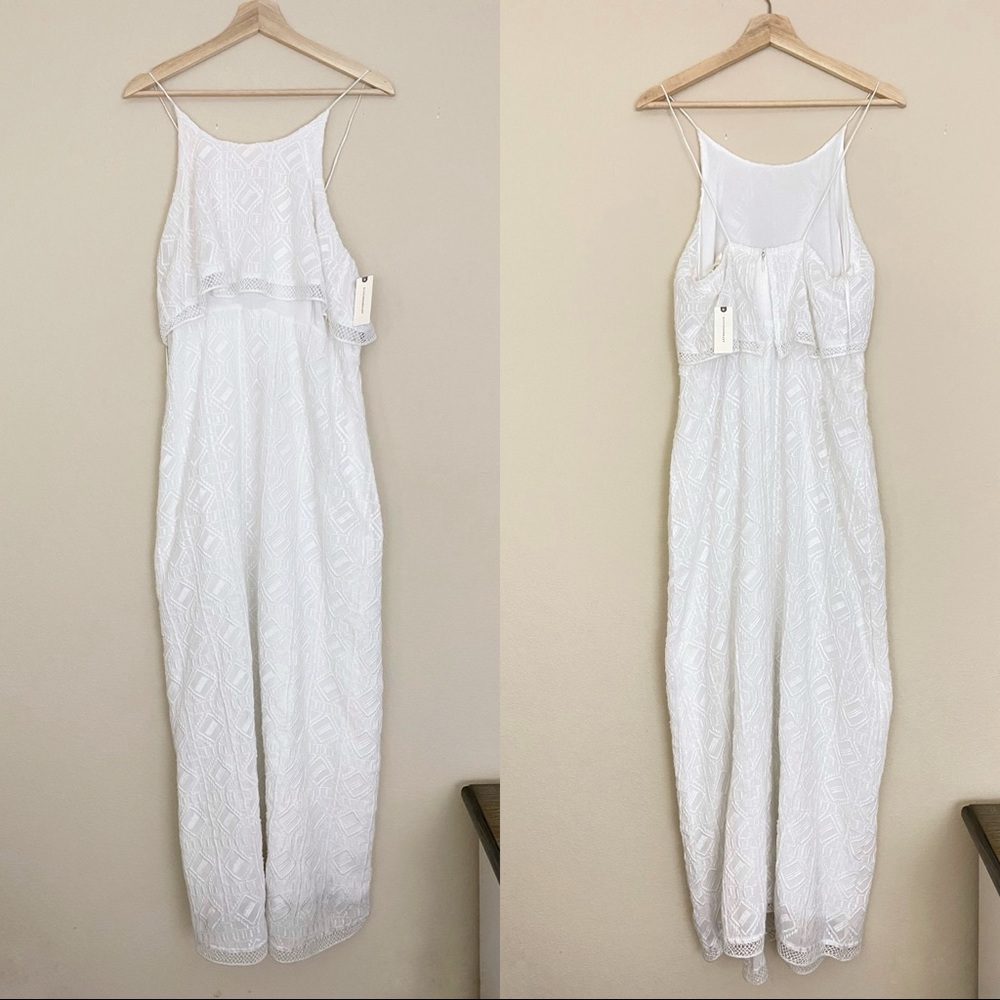 Anthropologie Madilyn Embroidered Maxi White Dress